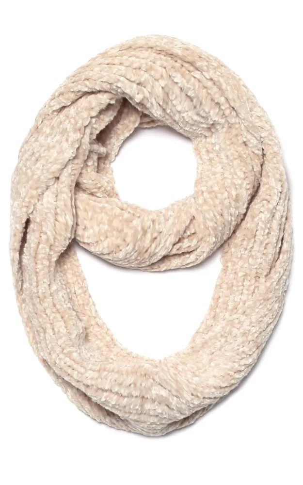 LOF765 Solid Chenille Infinity Scarf