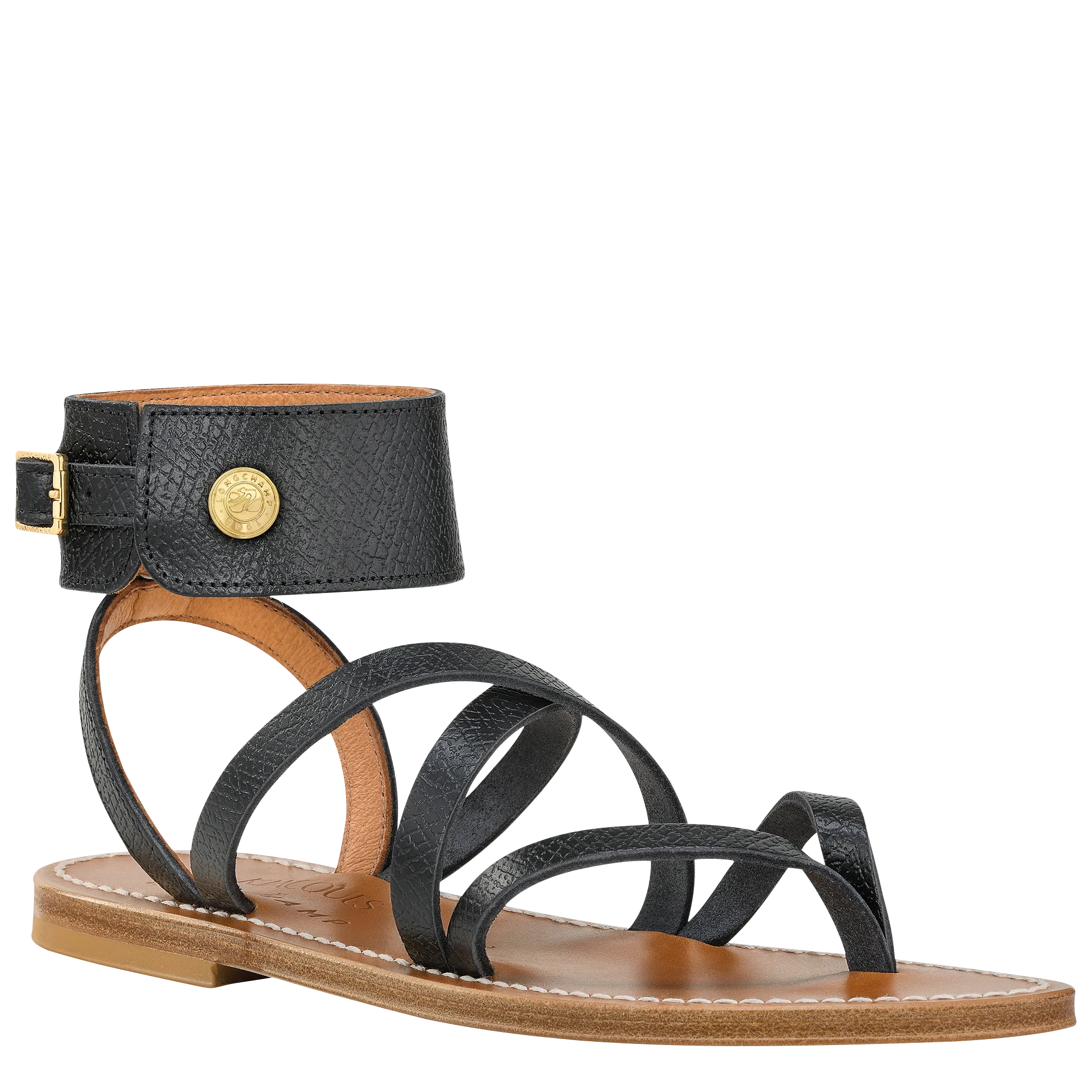 Longchamp x K.Jacques Sandals Black - Leather