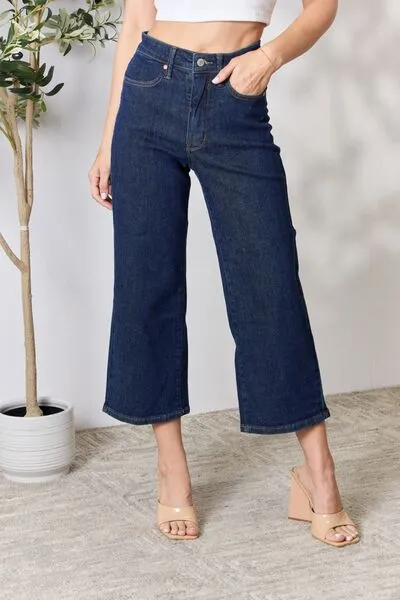 Lydia High Waist Cropped Wide Leg Jeans