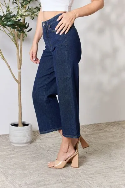 Lydia High Waist Cropped Wide Leg Jeans