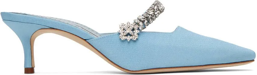 Manolo Blahnik Blue Kanembamu Heels