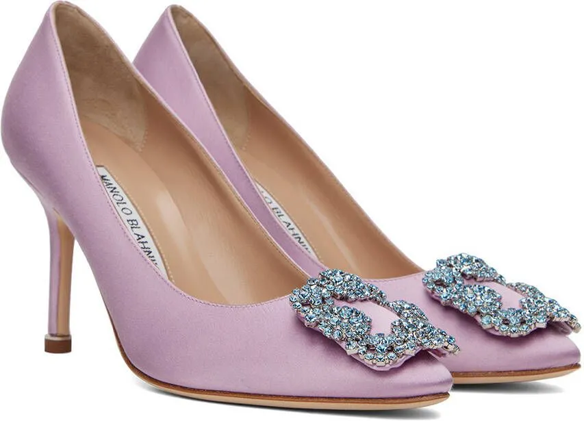 Manolo Blahnik Purple Hangisi 90 Heels