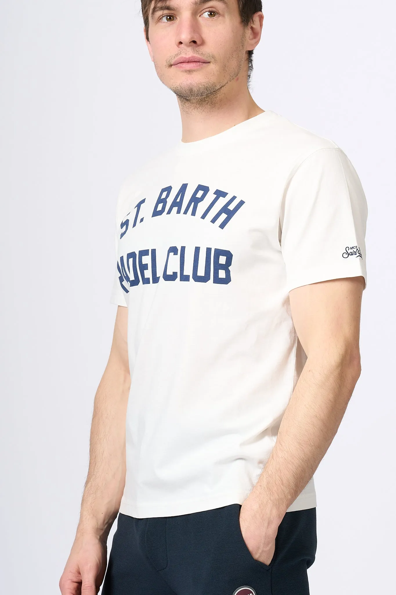 Mc2 Saint Barth T-shirt Padel Club Bianco Uomo