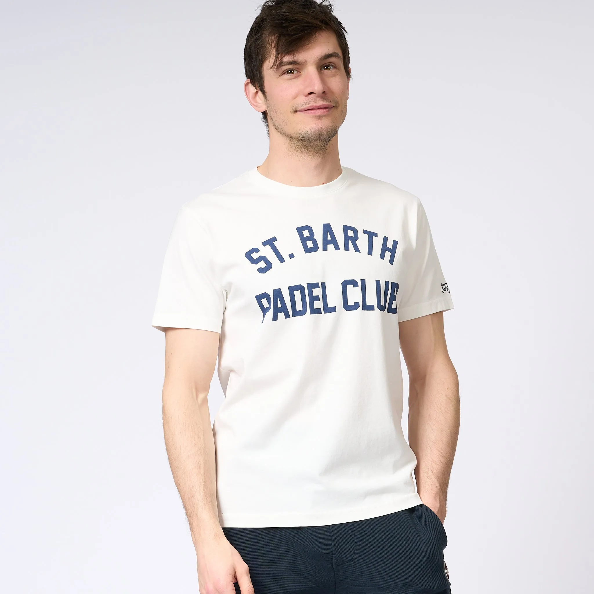 Mc2 Saint Barth T-shirt Padel Club Bianco Uomo