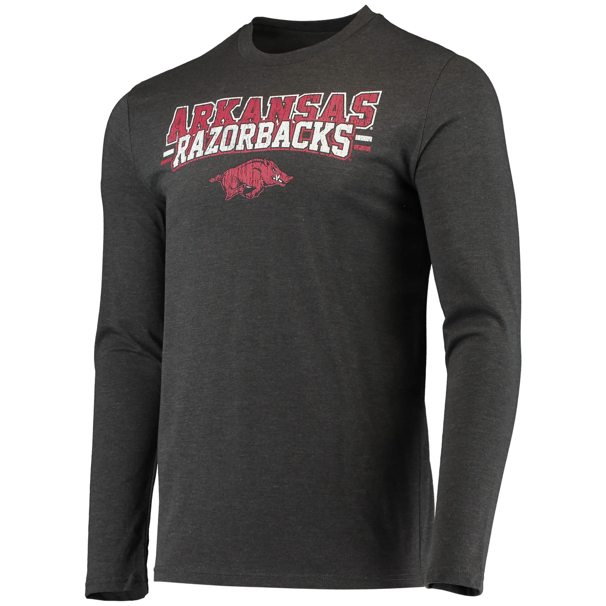 Men's Concepts Sport Cardinal/Heathered Charcoal Arkansas Razorbacks Meter Long Sleeve T-Shirt & Pants Sleep Set