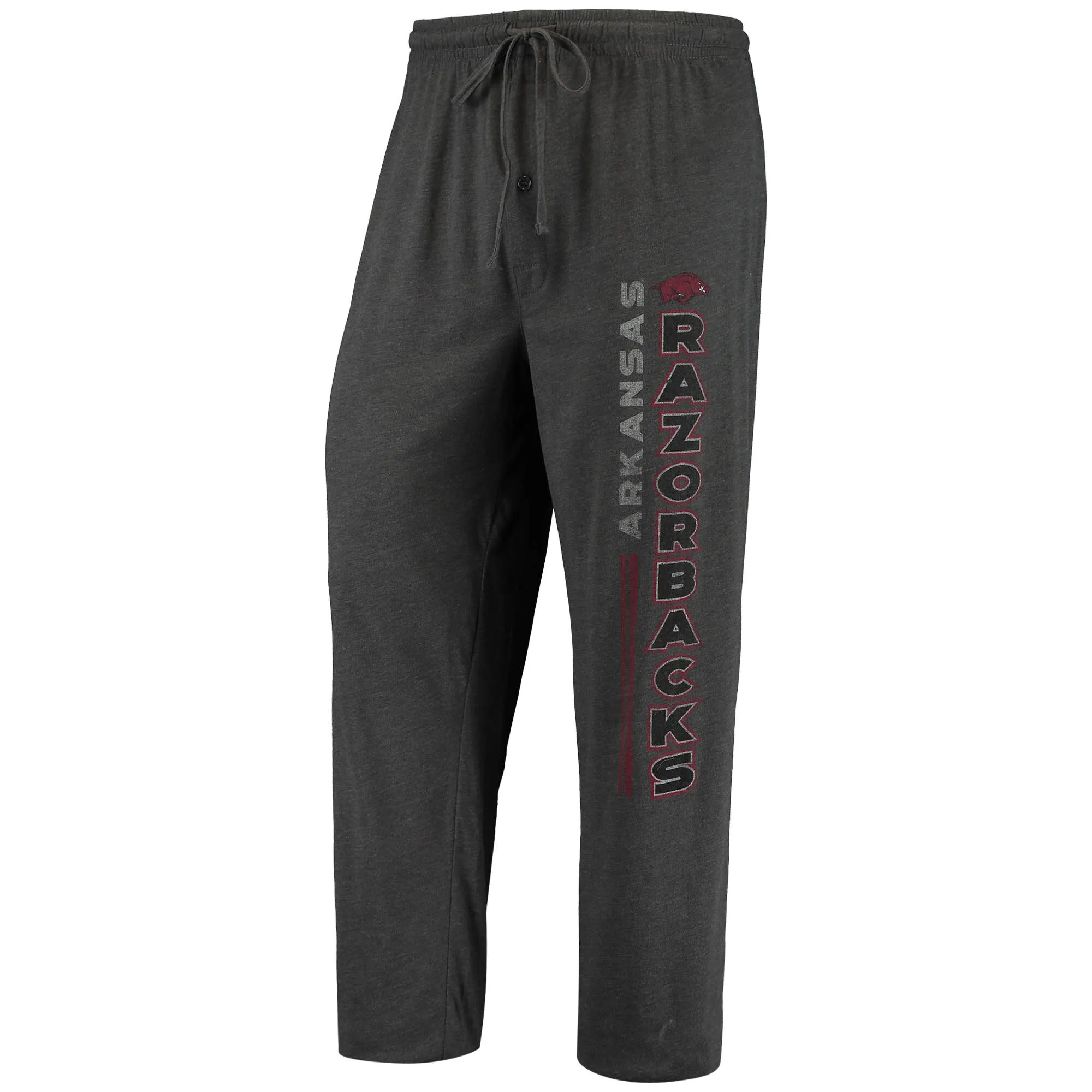 Men's Concepts Sport Heathered Charcoal/Cardinal Arkansas Razorbacks Meter T-Shirt & Pants Sleep Set