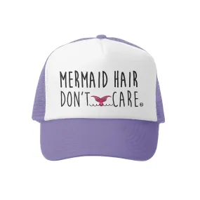 Mermaid Hair Trucker Hat / Lavender & White