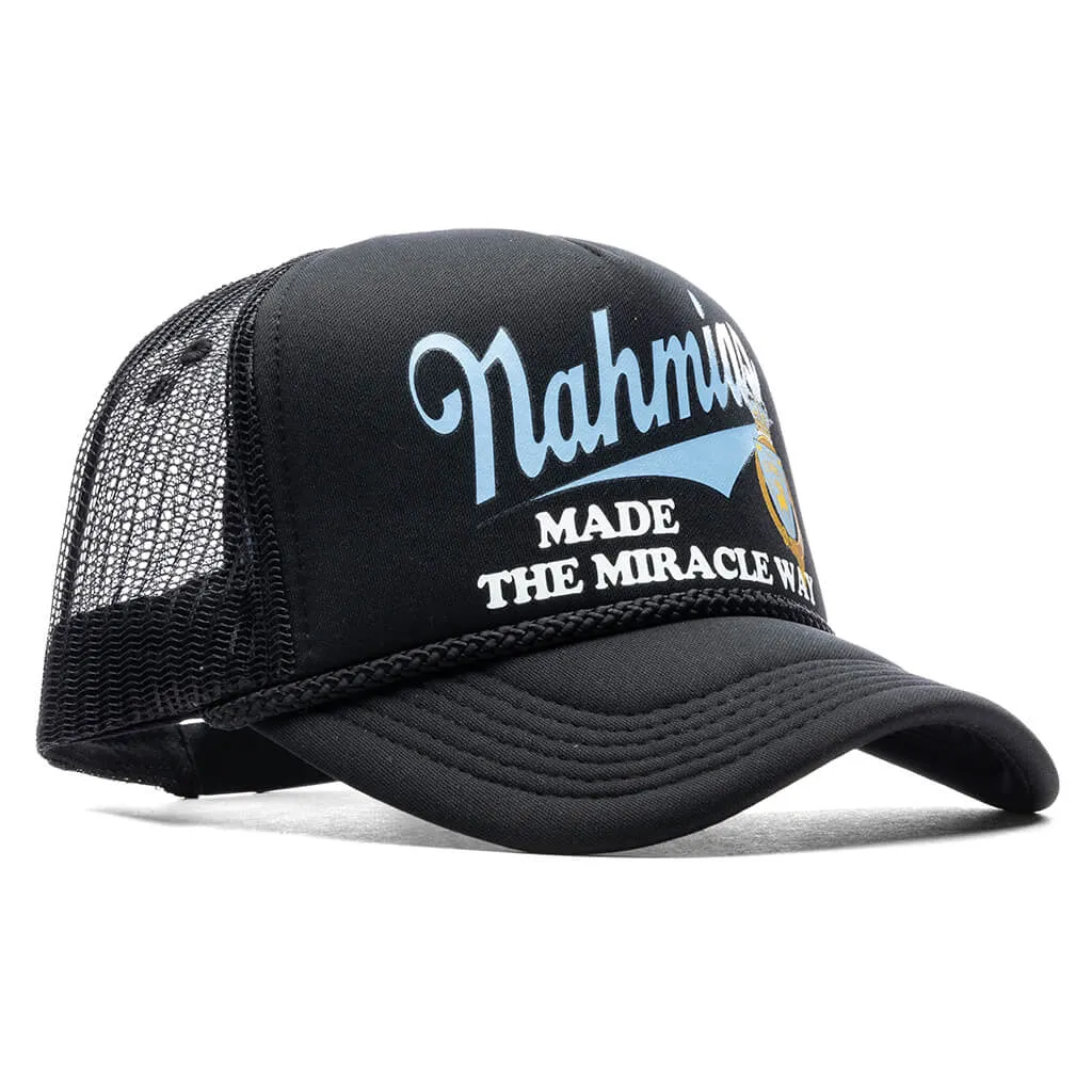 Miracle Way Foam Trucker Hat - Dusty Blue/Black