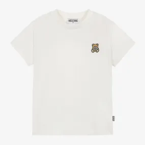 Moschino T-Shirt Logo Bear White