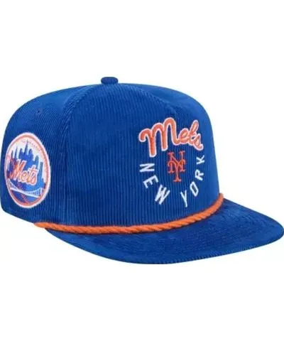 New Era Men's MLB New York Mets Full Circle Corduroy Golfer Adjustable Hat