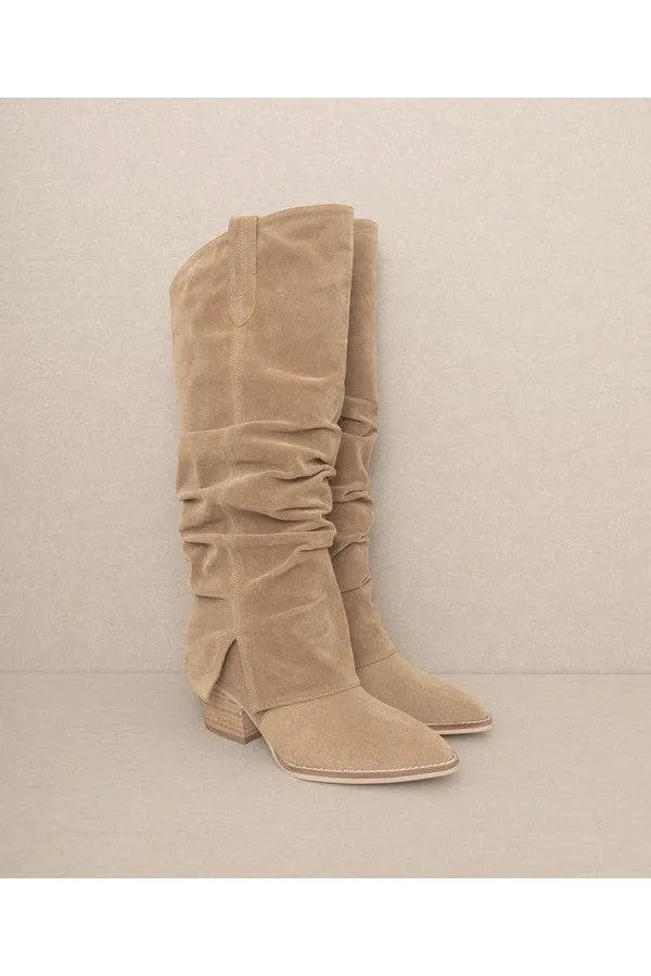 OASIS SOCIETY Thea - Fold Over Slit Jean Boots