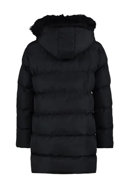 Oversize Fur Hooded Water Repellent Puffer Coat