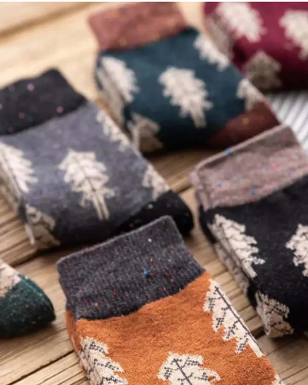 Pine Tree Socks in Gray