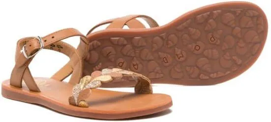 Pom D'api braid-detail sandals Brown