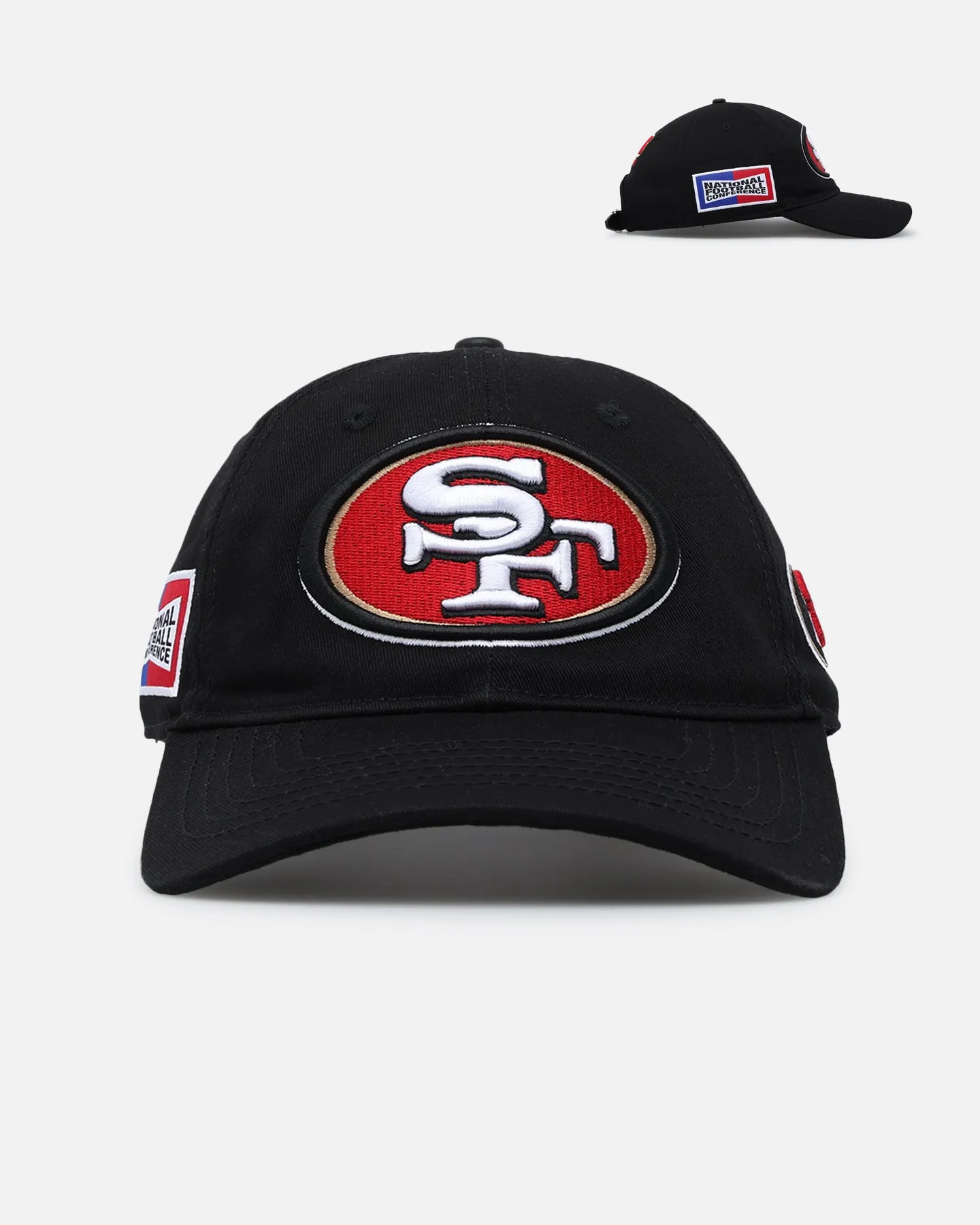 Pro Standard San Francisco 49ers Fast Lane Logo Dad Hat Strapback Black