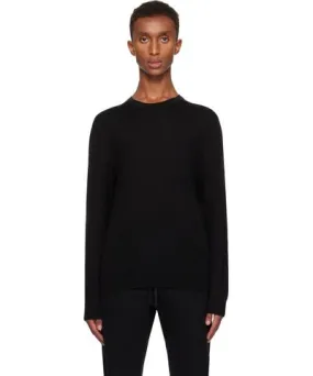 Reigning Champ Black Lightweight Merino Harry Crewneck Sweater