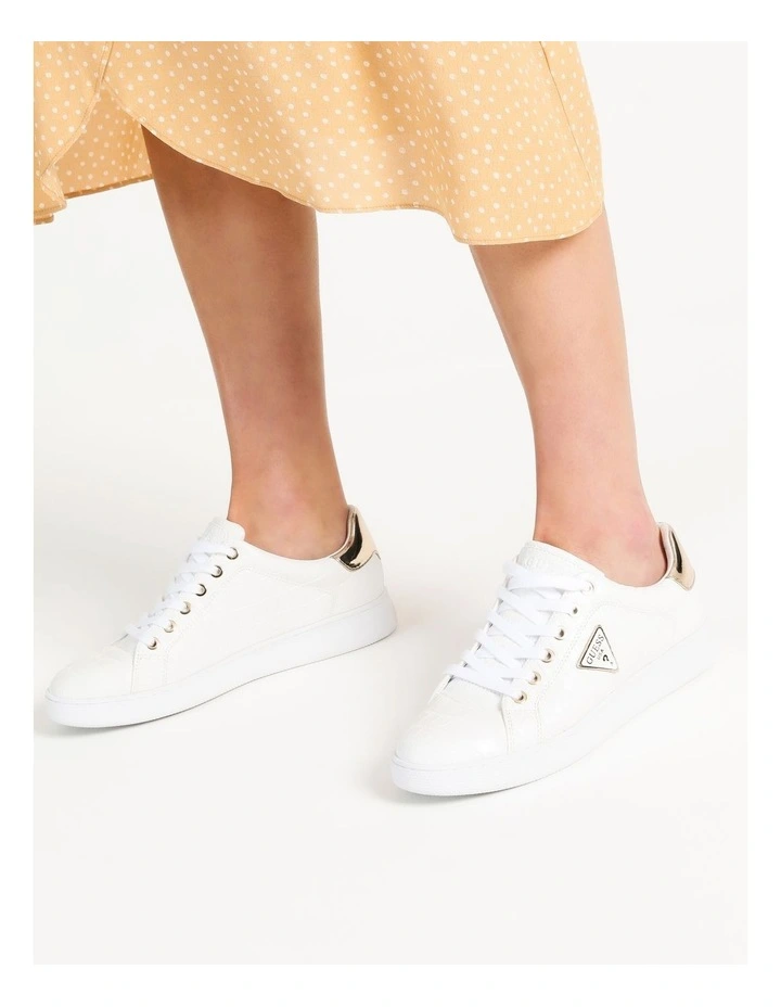 Reshy White Lace-Up Sneaker