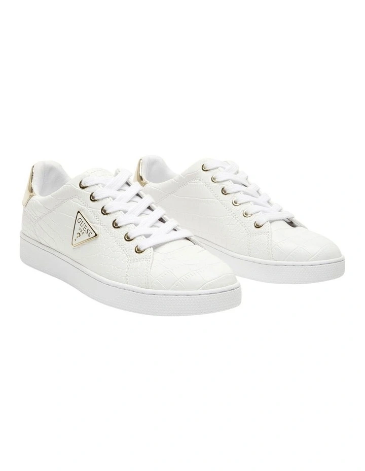 Reshy White Lace-Up Sneaker