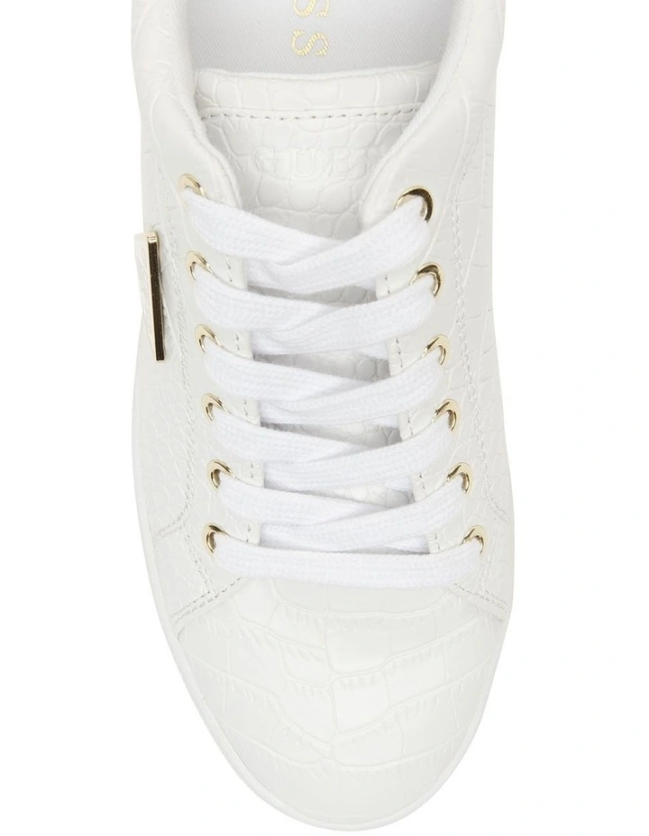 Reshy White Lace-Up Sneaker