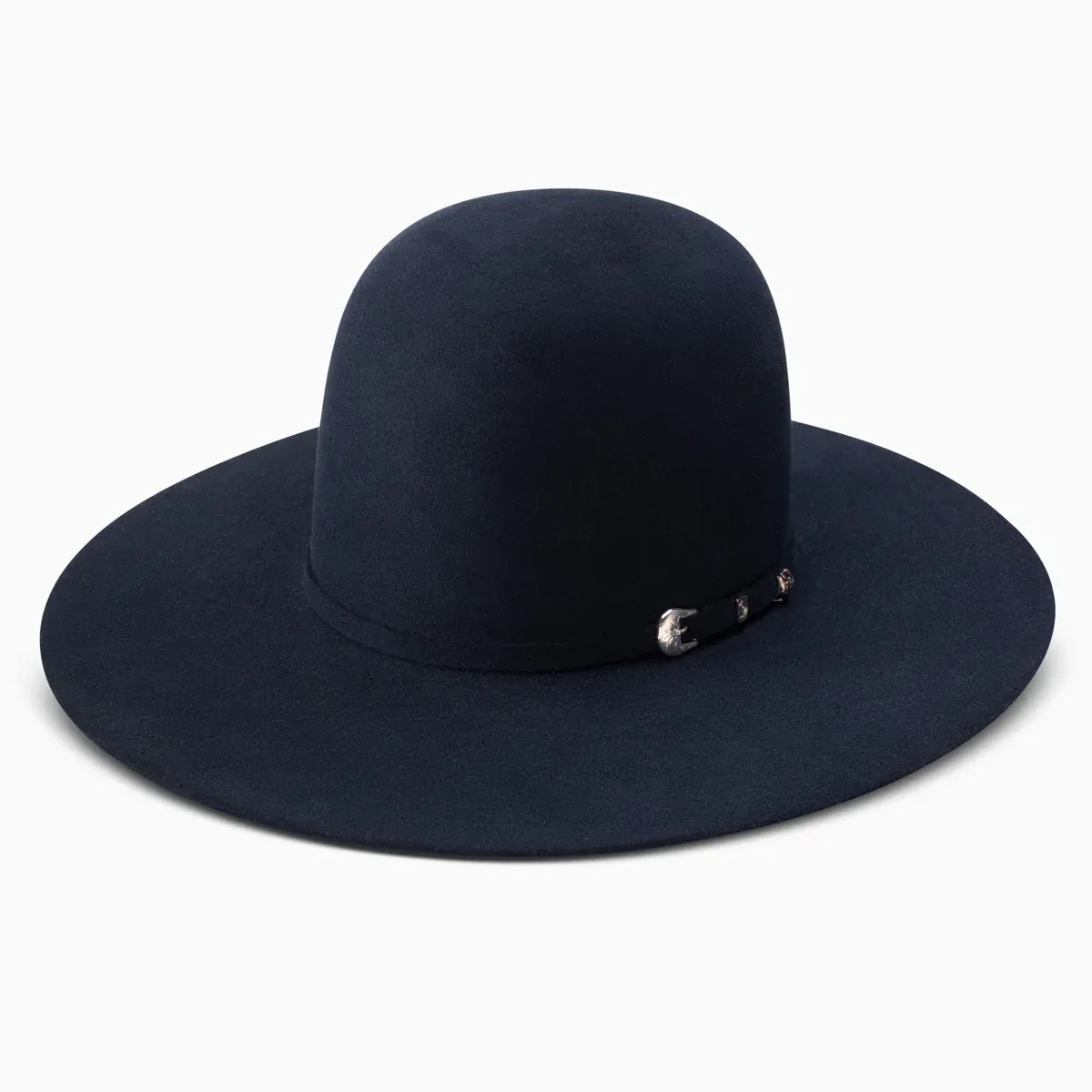 Resistol Mens Midnight Navy Open Crown Felt Hat