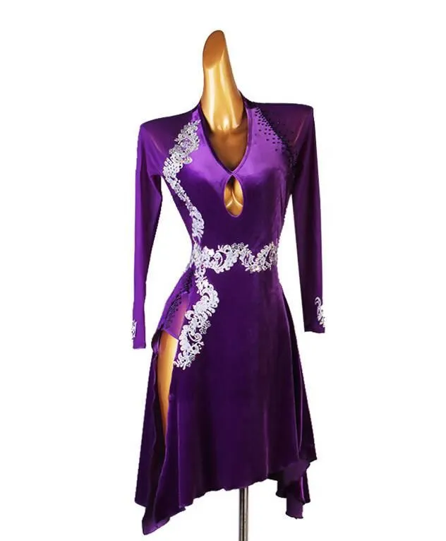 Serenade Latin Dance Outfits | Red/Green/Purple/Black/Blue | LQ207