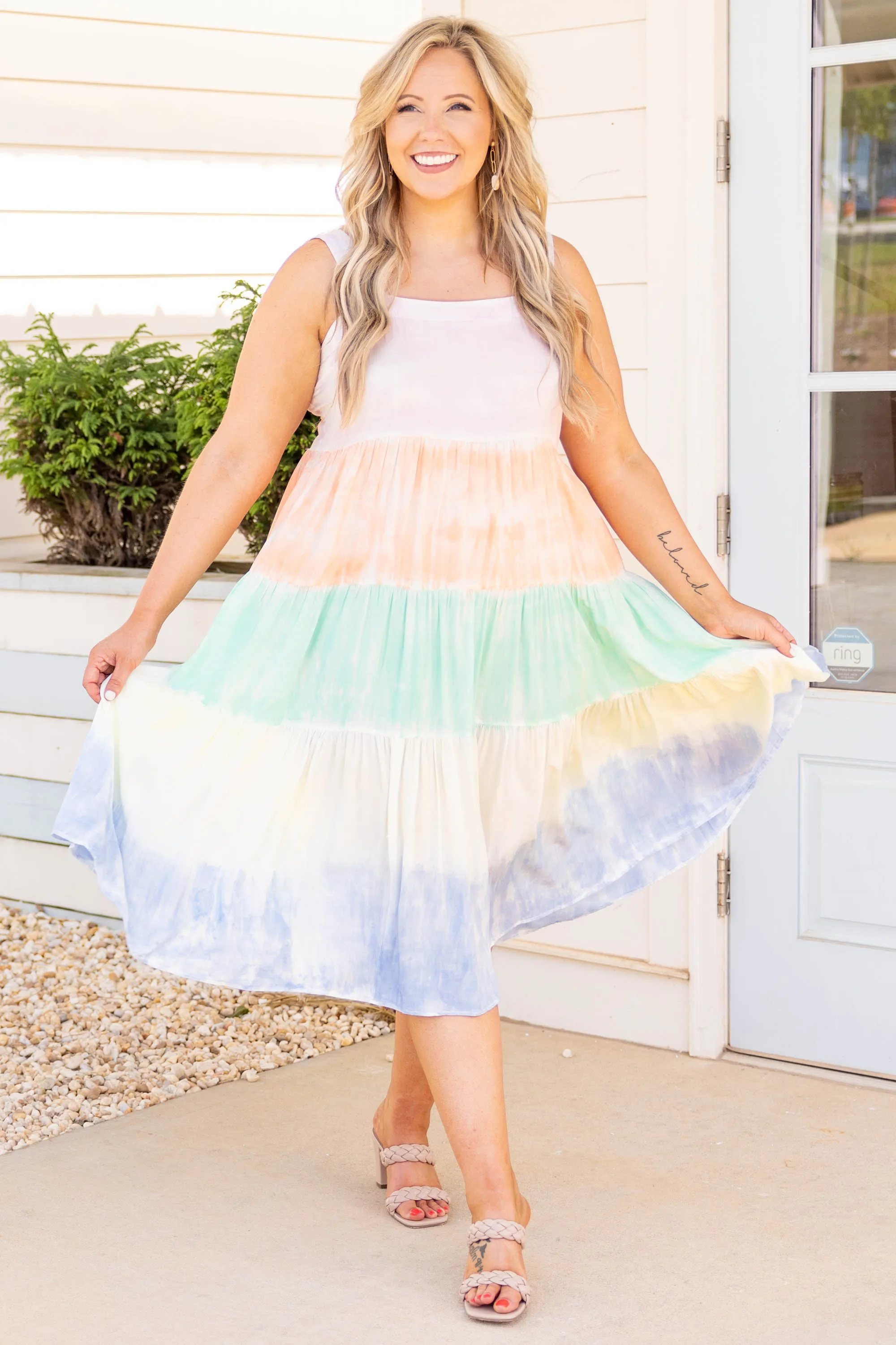 Sherbert Dreams Dress, Pastel Combo