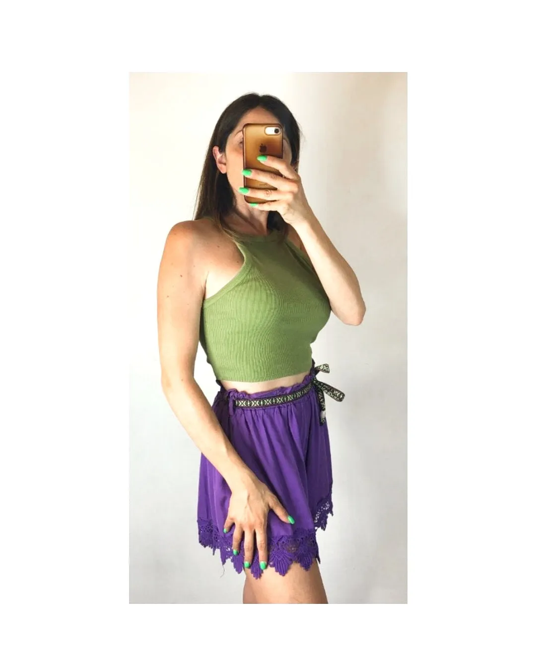 Shorts con pizzo: VIOLA!