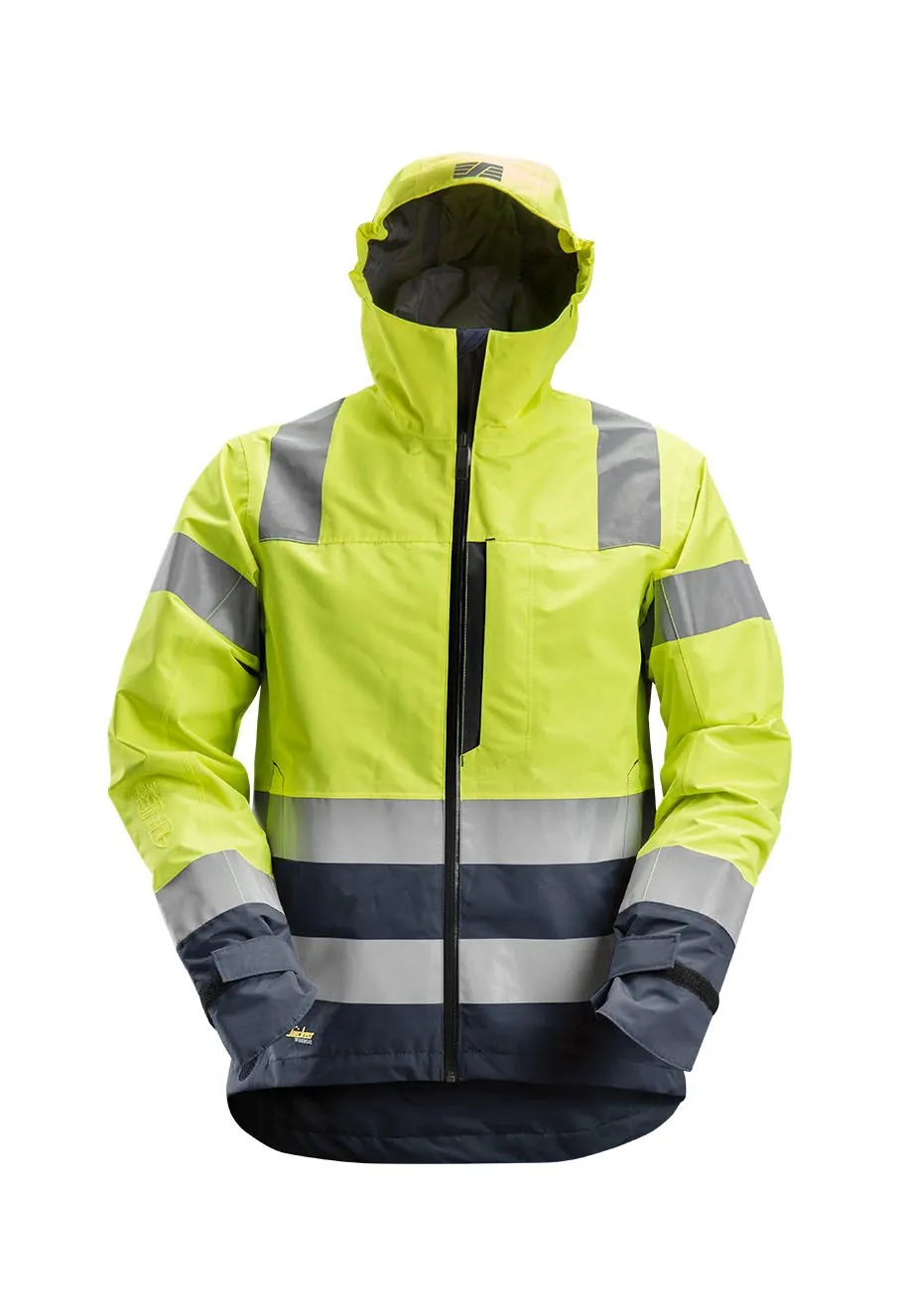 Snickers Work Jacket High Vis Waterproof 1330 - Yellow Navy