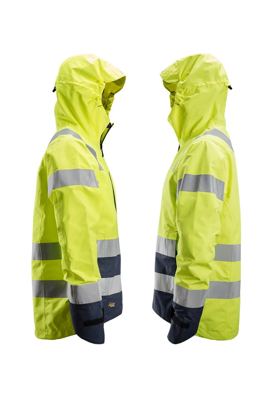 Snickers Work Jacket High Vis Waterproof 1330 - Yellow Navy