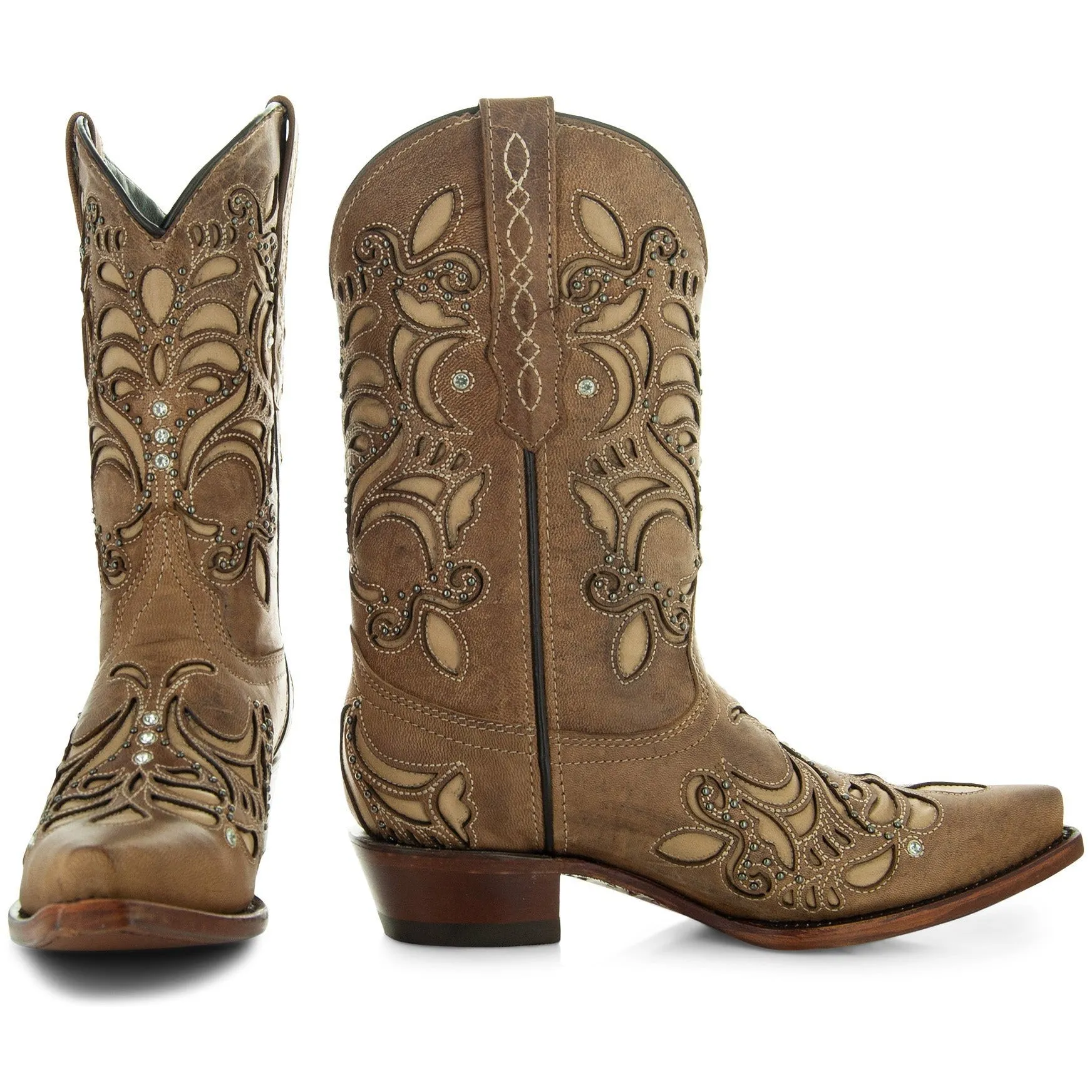 Soto Boots Womens Inlay Cowgirl Boots M50060