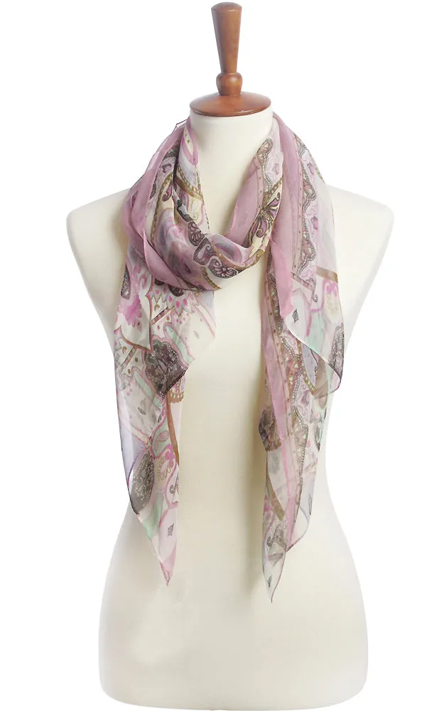 SPOS4913 Silky Paisley Printed Scarf