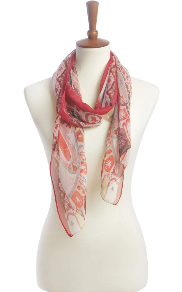 SPOS4913 Silky Paisley Printed Scarf