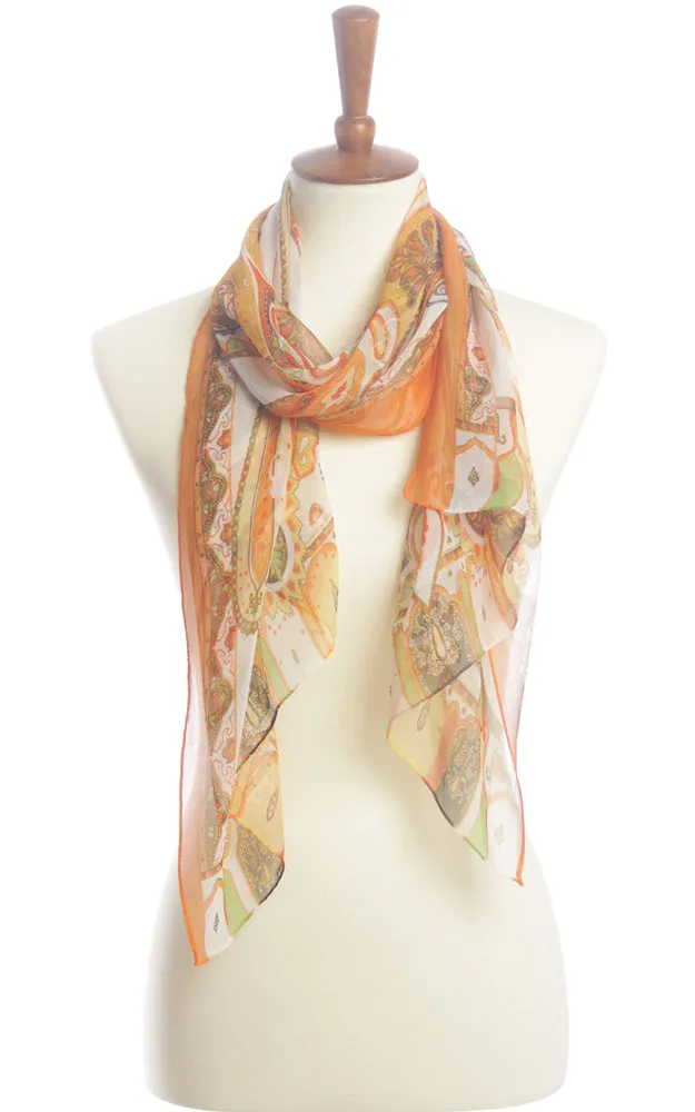 SPOS4913 Silky Paisley Printed Scarf