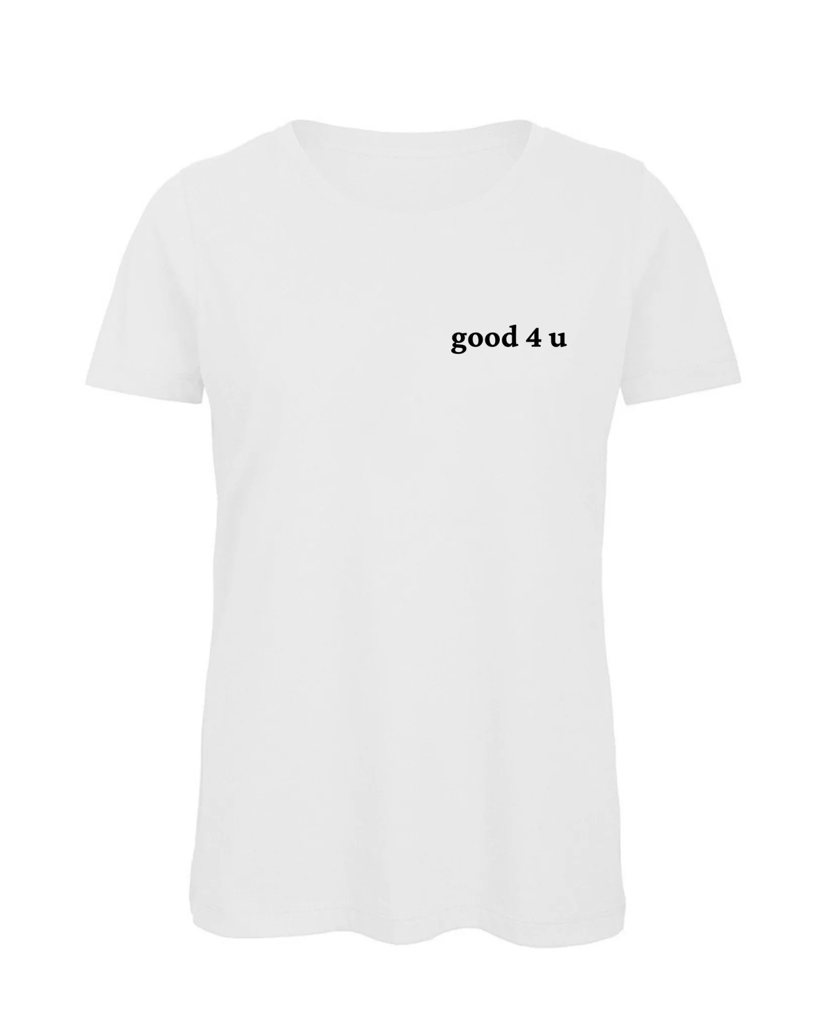 T-shirt bianca con ricamo Good 4 U