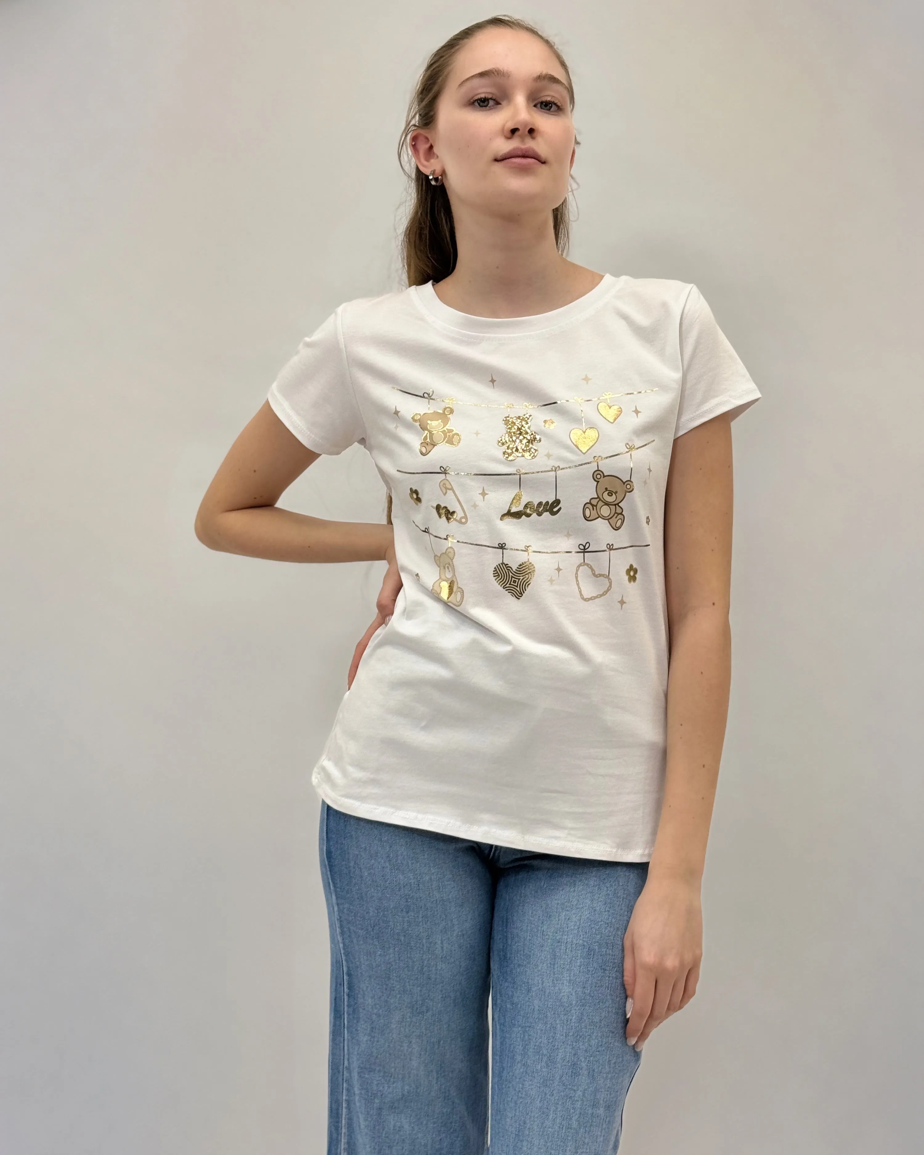 T-shirt in cotone con stampa