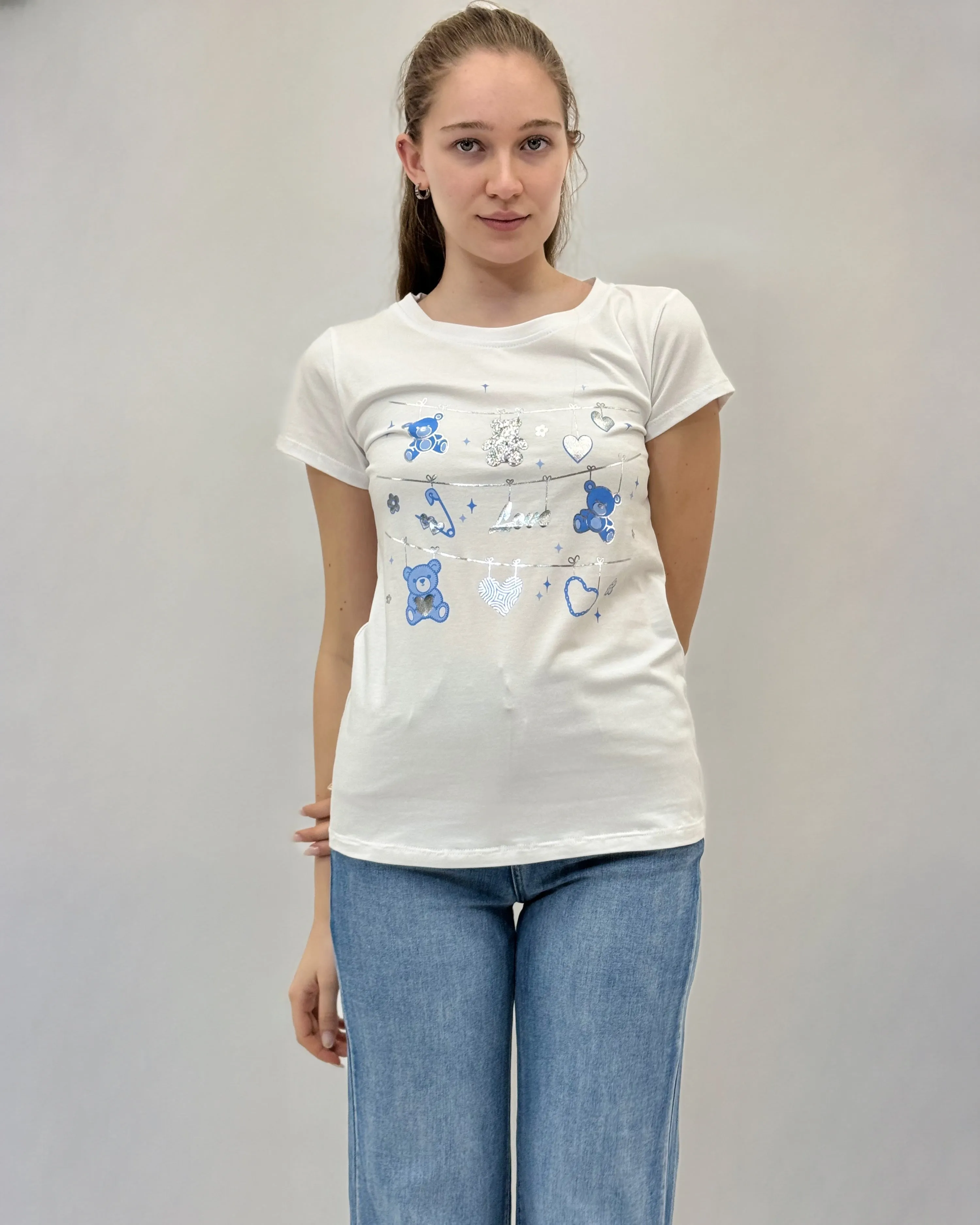 T-shirt in cotone con stampa