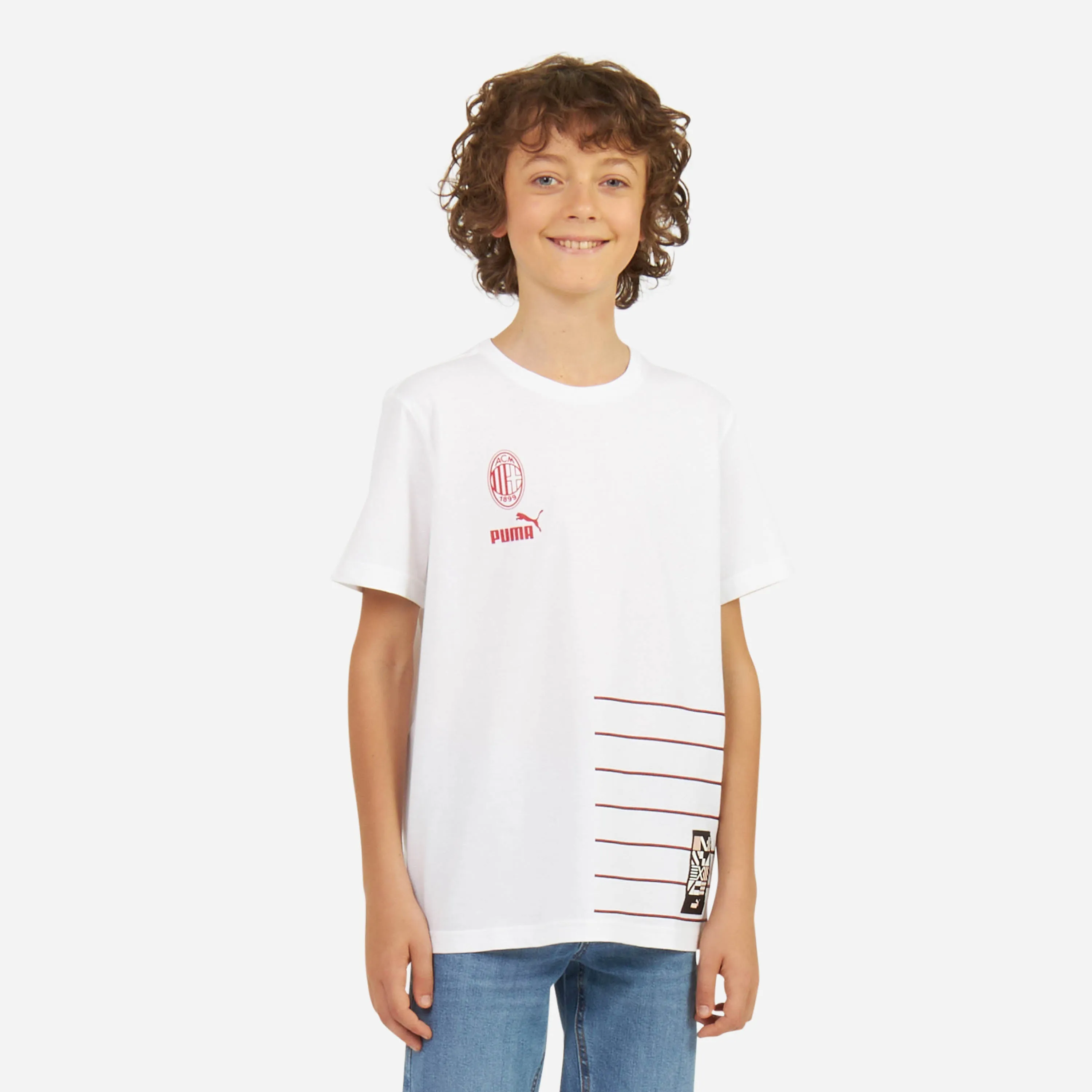 T-SHIRT MILAN BAMBINO CON STAMPE E PATCH