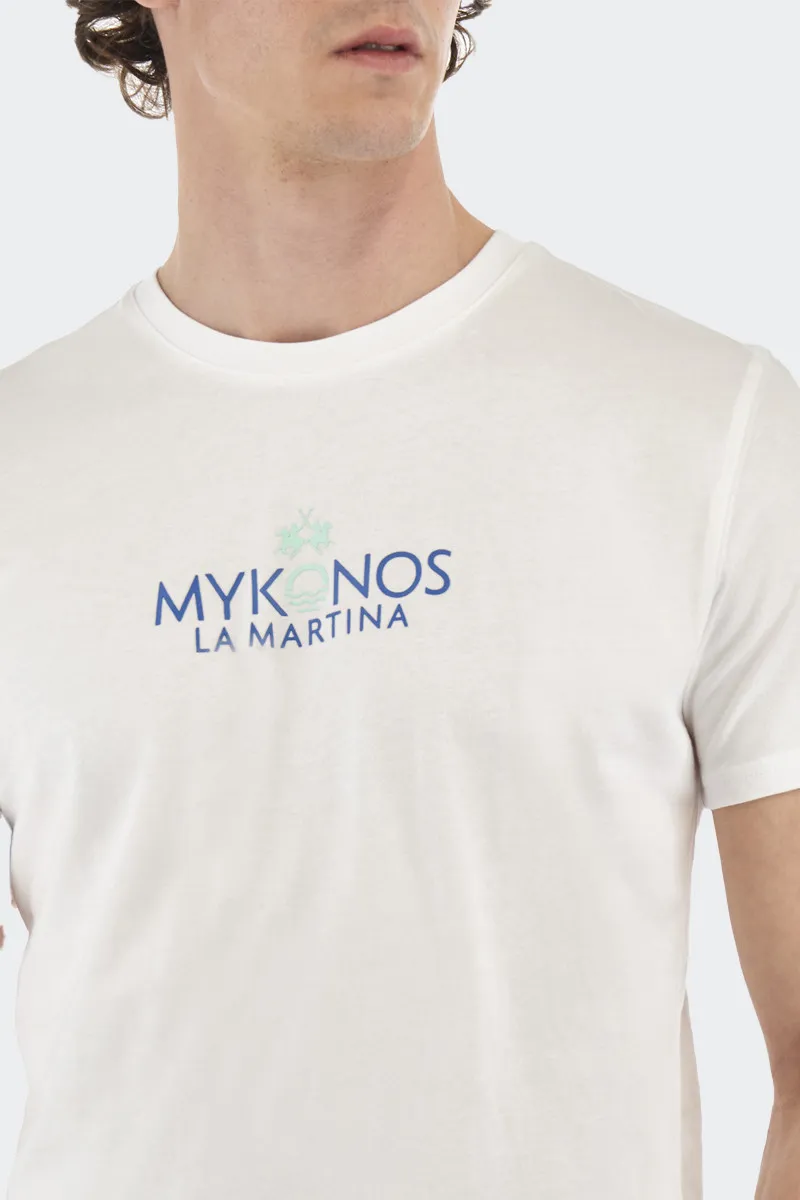 T-SHIRT MYKONOS IN JERSEY BIANCA