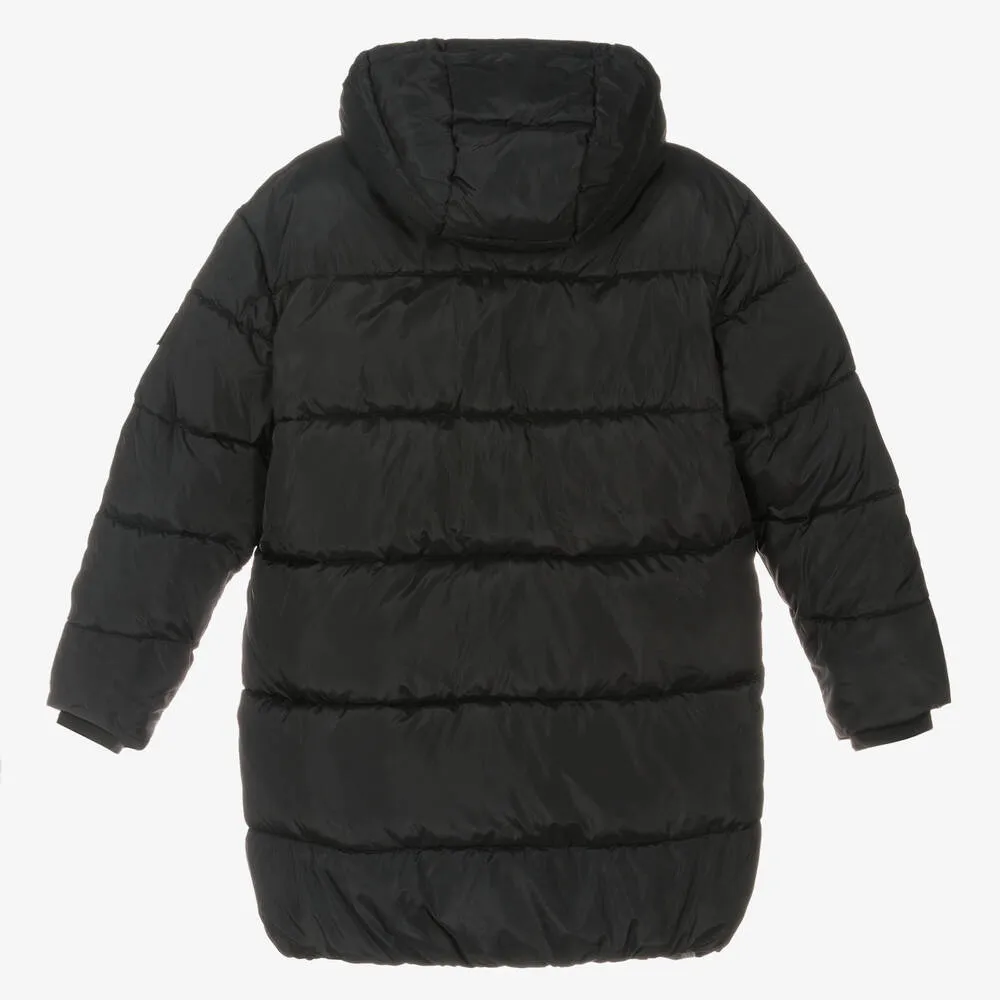 Teen Boys Black Puffer Coat