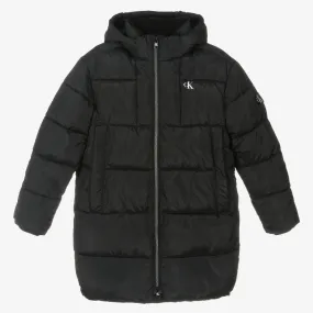 Teen Boys Black Puffer Coat