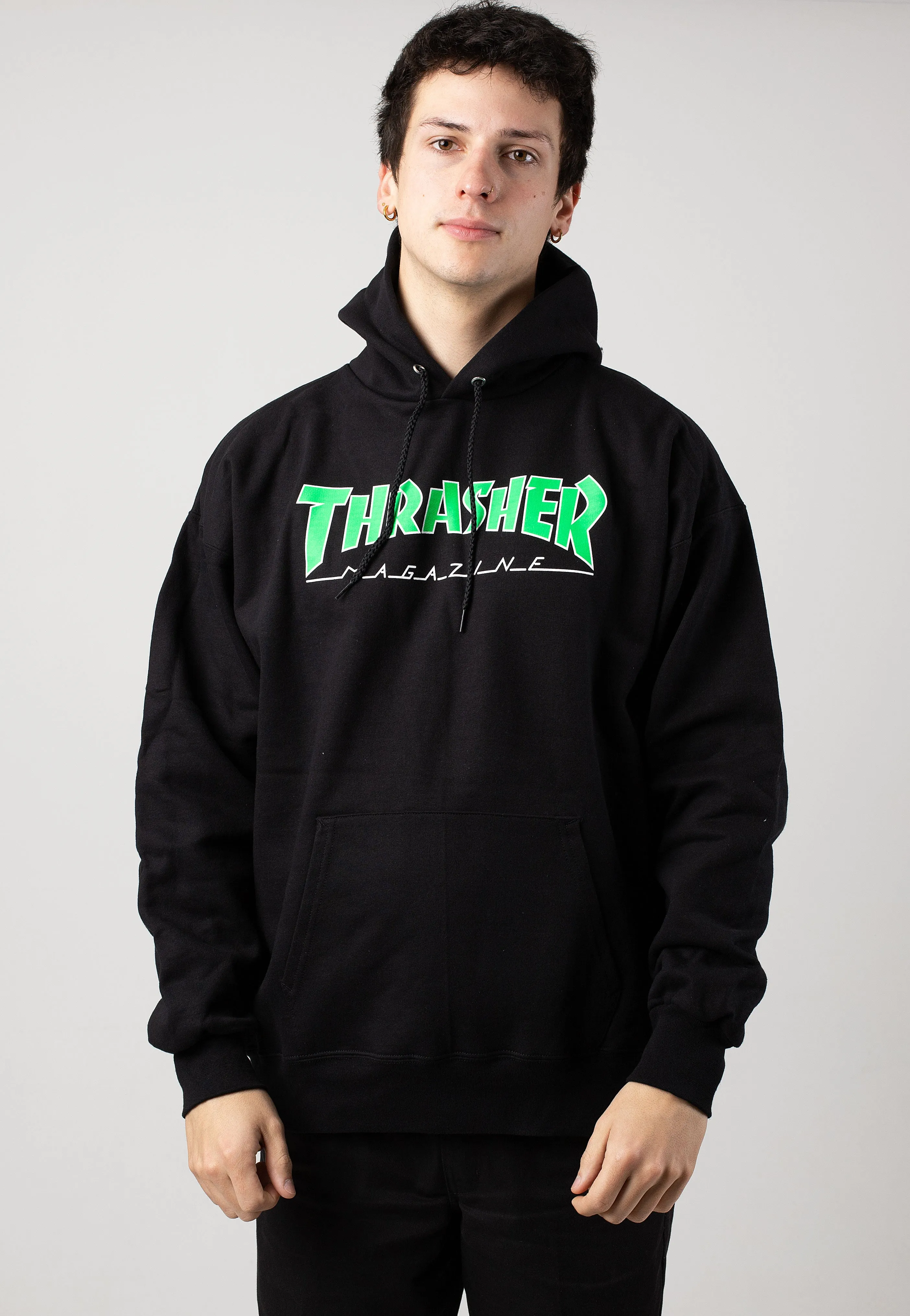 Thrasher - Outlined Black Green - Hoodie