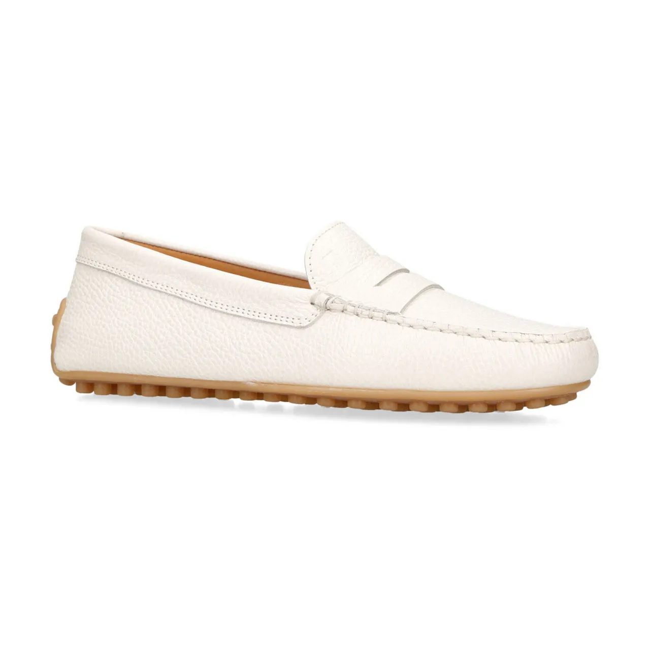 TODS City Gommino Slip-On Flats - Cream