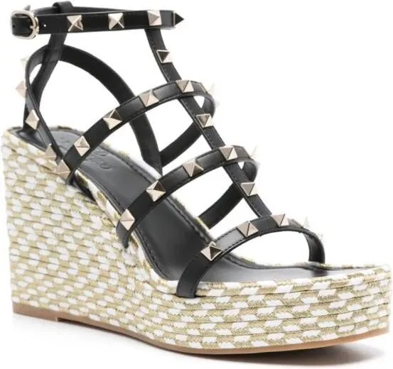 Valentino Garavani 100mm Rockstud-detail sandals Black