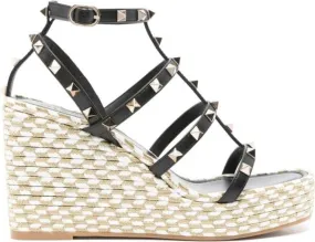 Valentino Garavani 100mm Rockstud-detail sandals Black