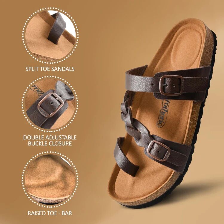 Women's Seraph Comfortable Slide Sandals in Brown