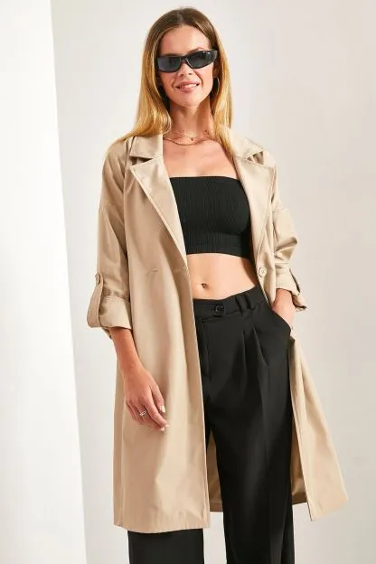 Women's Belted Trench Coat