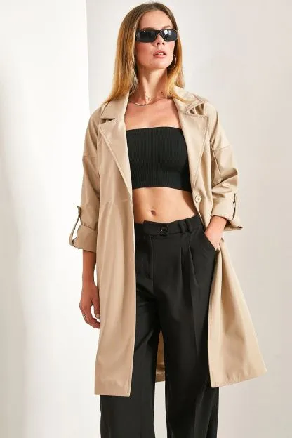 Women's Belted Trench Coat