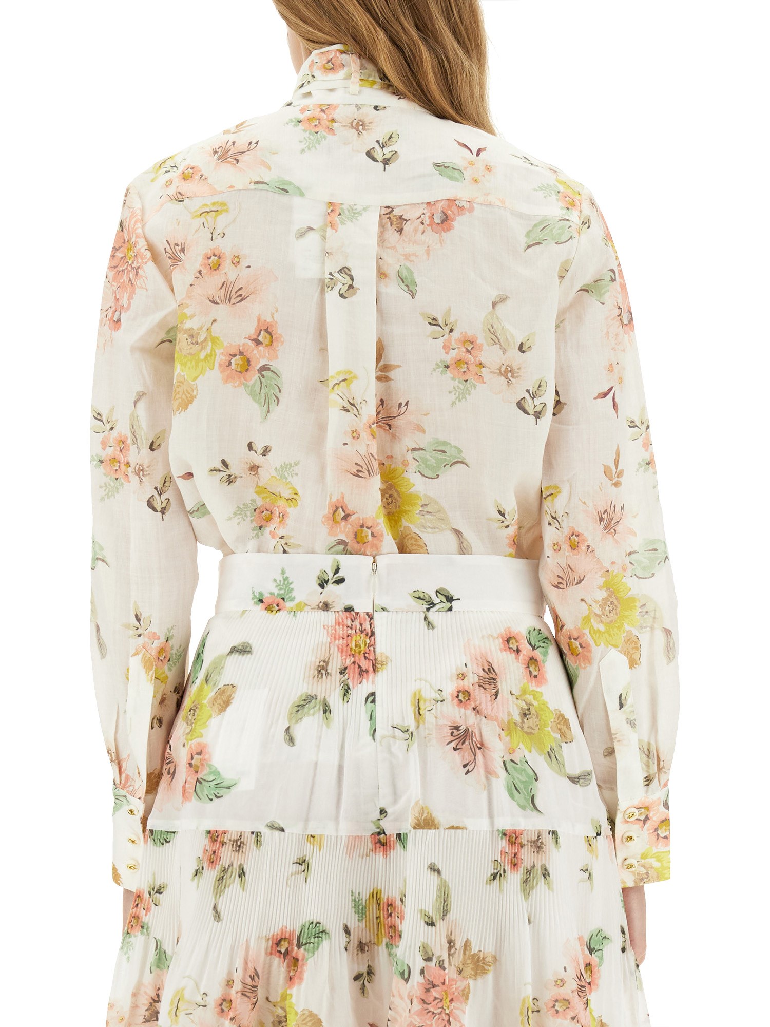 ZIMMERMANN    BLOUSE WITH FLORAL PATTERN